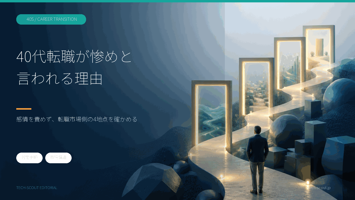 40代転職が惨めと言われる理由|エンジニアのための判定手順