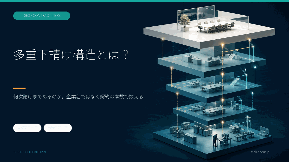 多重下請け構造とは?何次請けまであるかを実数で確かめる