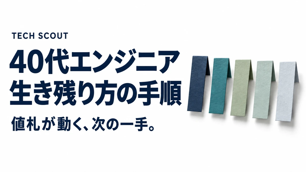 40代エンジニア生き残り方の手順。値札が動く、次の一手。