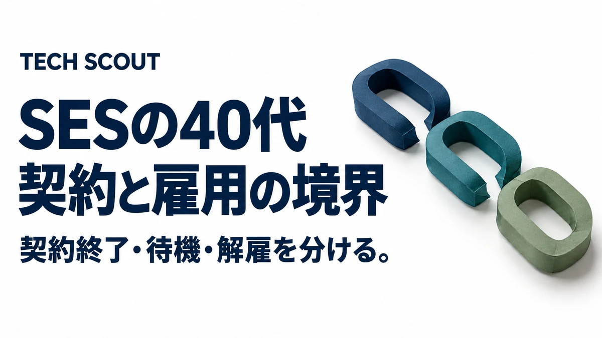 SESの40代契約と雇用の境界。契約終了・待機・解雇を分ける。