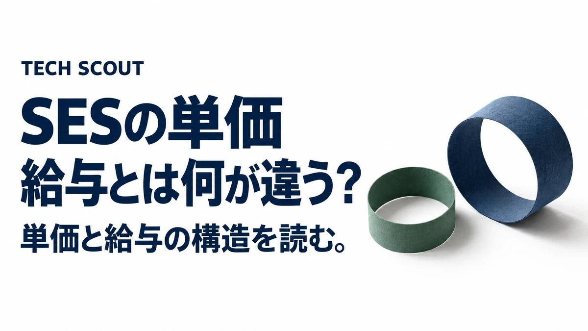 SESの単価給与とは何が違う？。単価と給与の構造を読む。