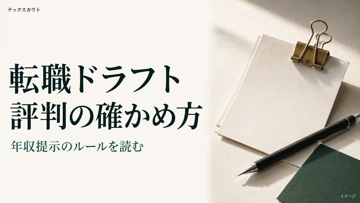 転職ドラフトの評判は本当か|公式データで見る40代の実像