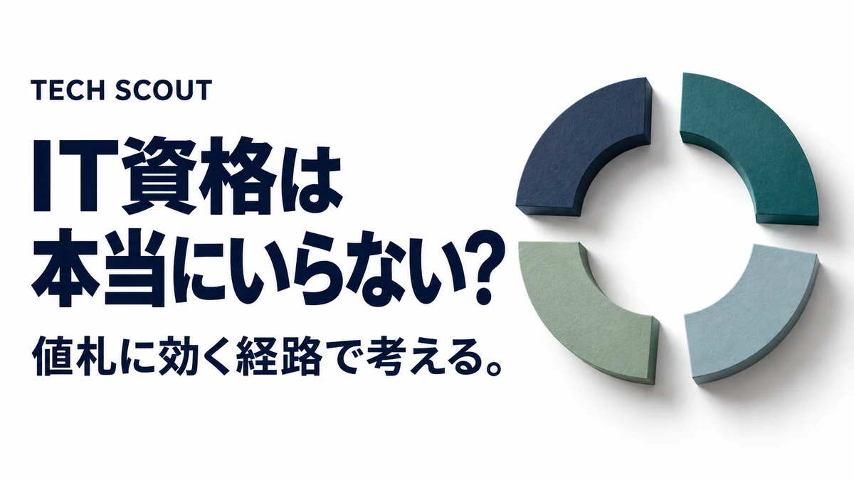 IT資格は本当にいらない？。値札に効く経路で考える。
