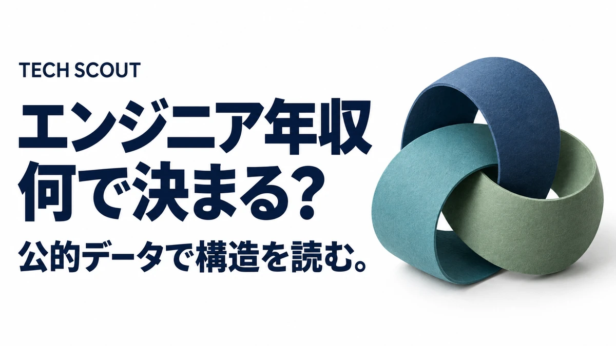 エンジニア年収何で決まる？。公的データで構造を読む。
