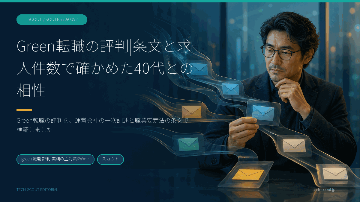 自分の経歴を書き出しながらスカウトの内容を見比べるエンジニアのイメージ