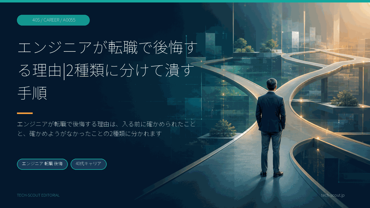 転職後の後悔を「手順の後悔」と「確率の後悔」の2つに分けた図解