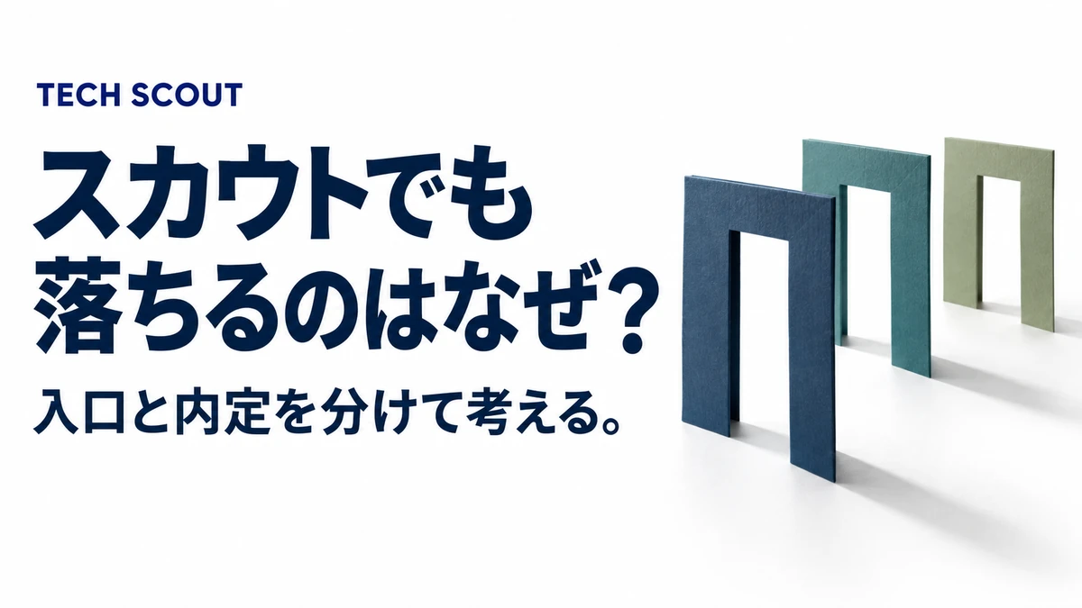 スカウトでも落ちるのはなぜ？。入口と内定を分けて考える。