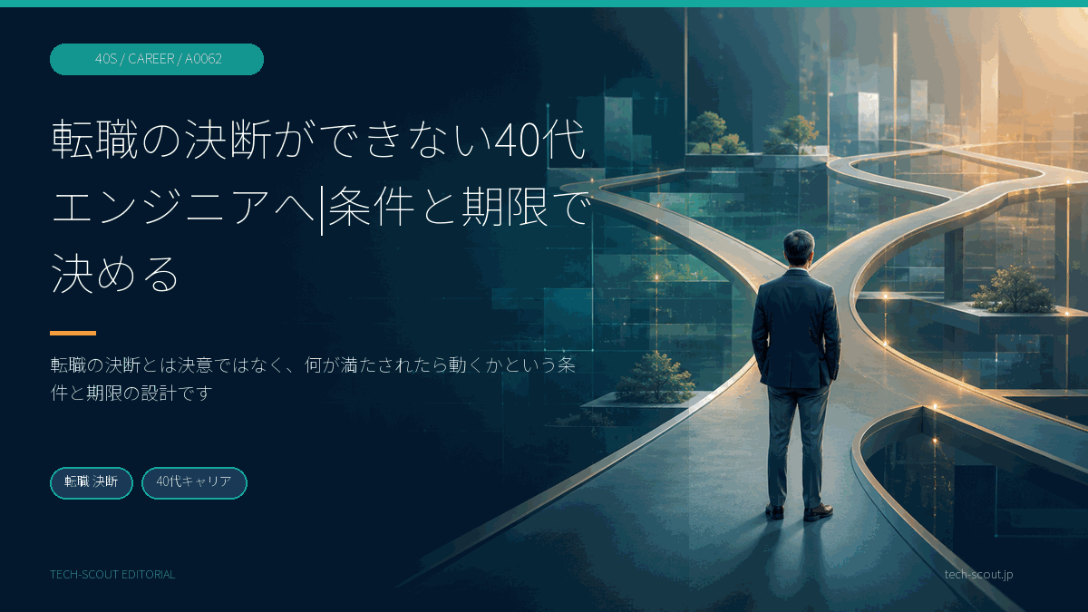 転職の決断を条件と期限の2つに分解した図解