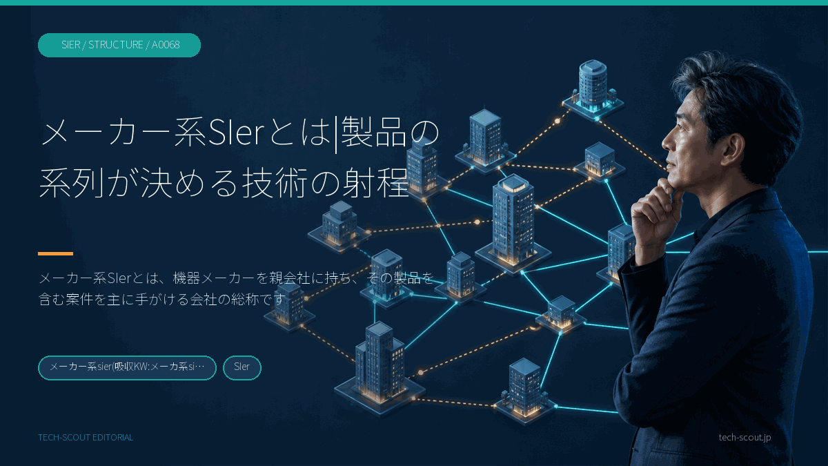 メーカー系SIerで資本・発注に加えて製品という3本目の線があることを示した記事のアイキャッチ