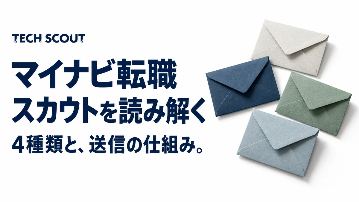 マイナビ転職スカウトを読み解く。4種類と、送信の仕組み。
