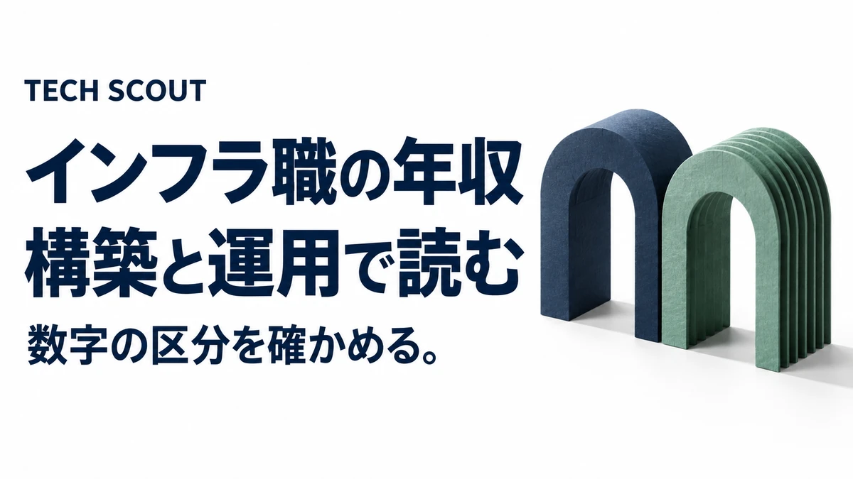 インフラ職の年収構築と運用で読む。数字の区分を確かめる。