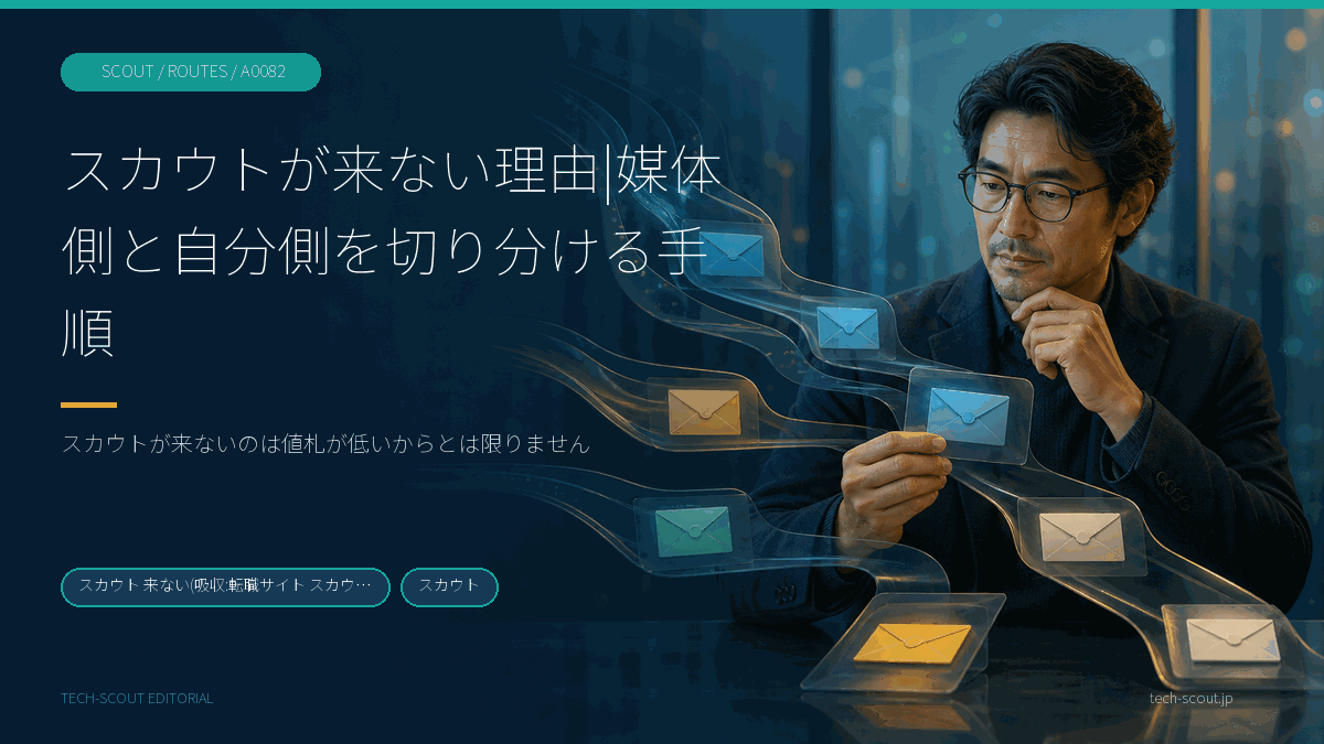 スカウトが届いていない状態を測定結果として読み直すことを示したイメージ