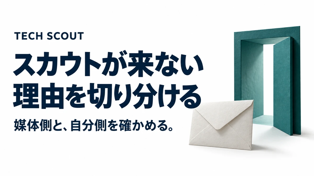 スカウトが来ない理由を切り分ける。媒体側と、自分側を確かめる。