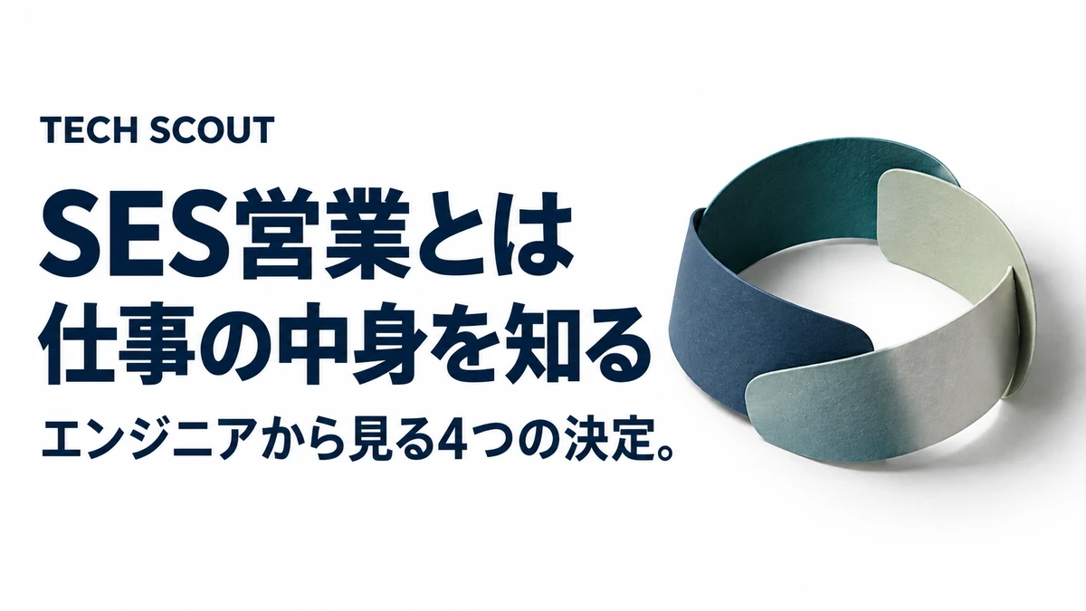 SES営業とは仕事の中身を知る。エンジニアから見る4つの決定。