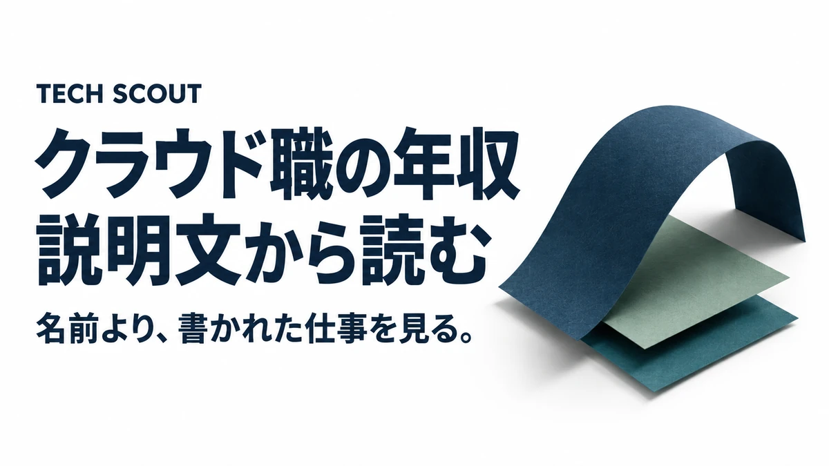 クラウド職の年収説明文から読む。名前より、書かれた仕事を見る。