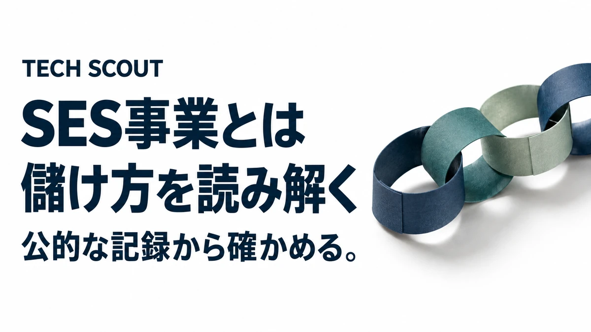 SES事業とは儲け方を読み解く。公的な記録から確かめる。