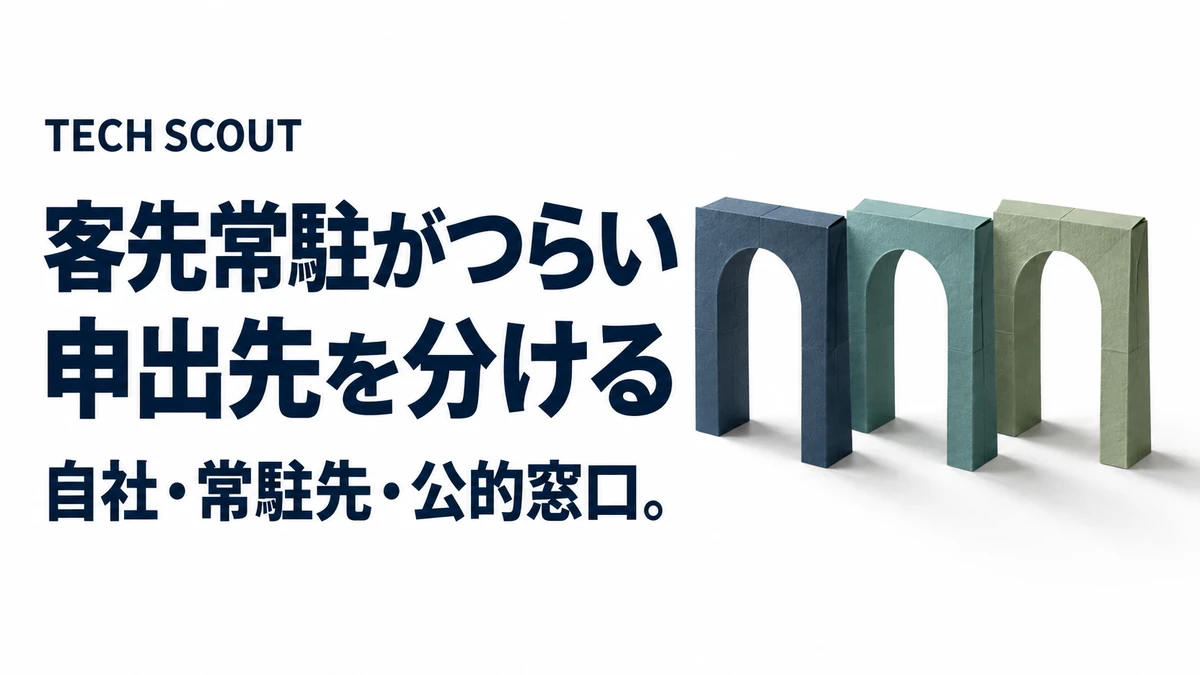 客先常駐がつらい申出先を分ける。自社・常駐先・公的窓口。